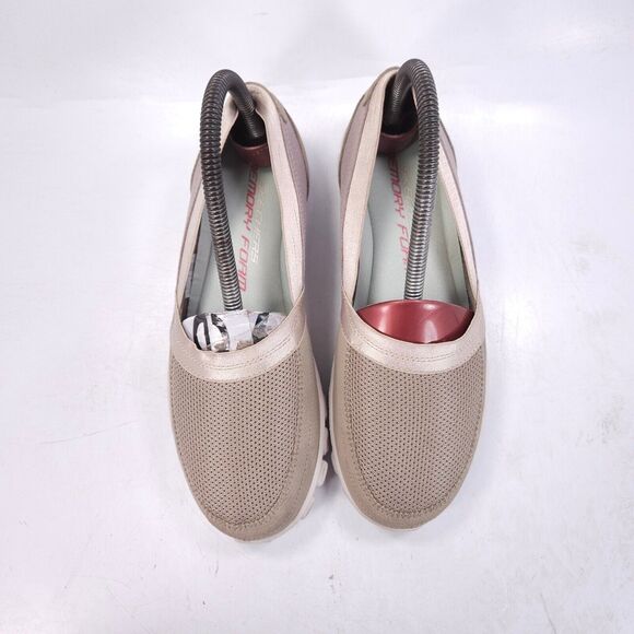 Skechers EZ Flex Take It Easy Walking Slip On Shoe Womens Size 6.5 22258 Beige - Picture 2 of 8